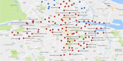 Dublinbikes ਨਕਸ਼ਾ